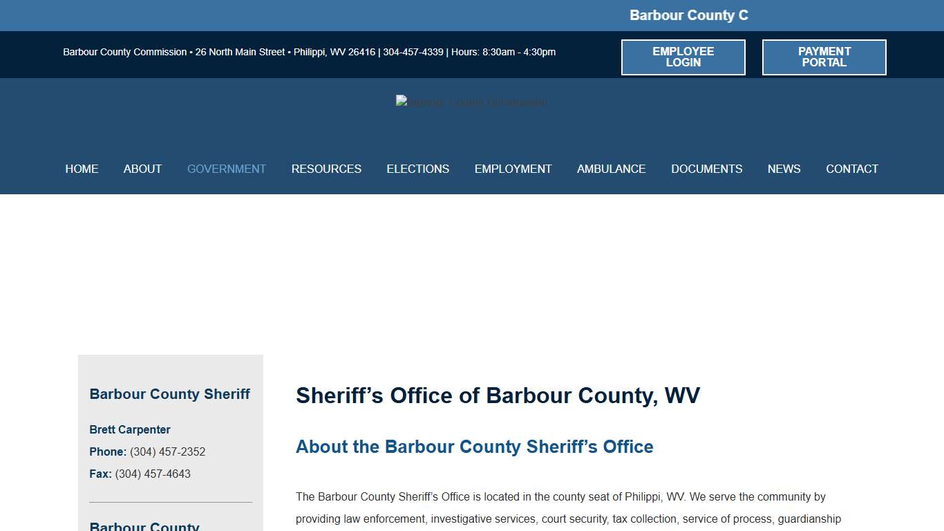 Sheriff -Barbour County, WV Anonymous Tip Taxes